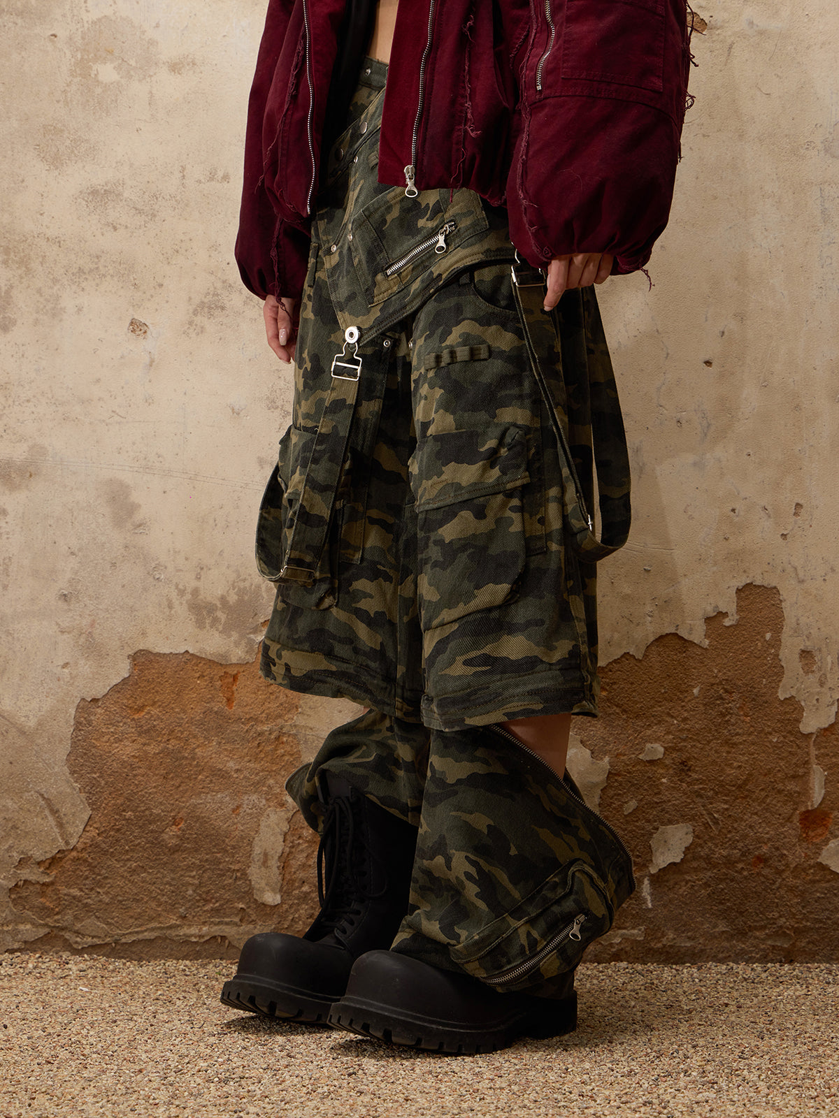 Personsoul Camouflage Overalls