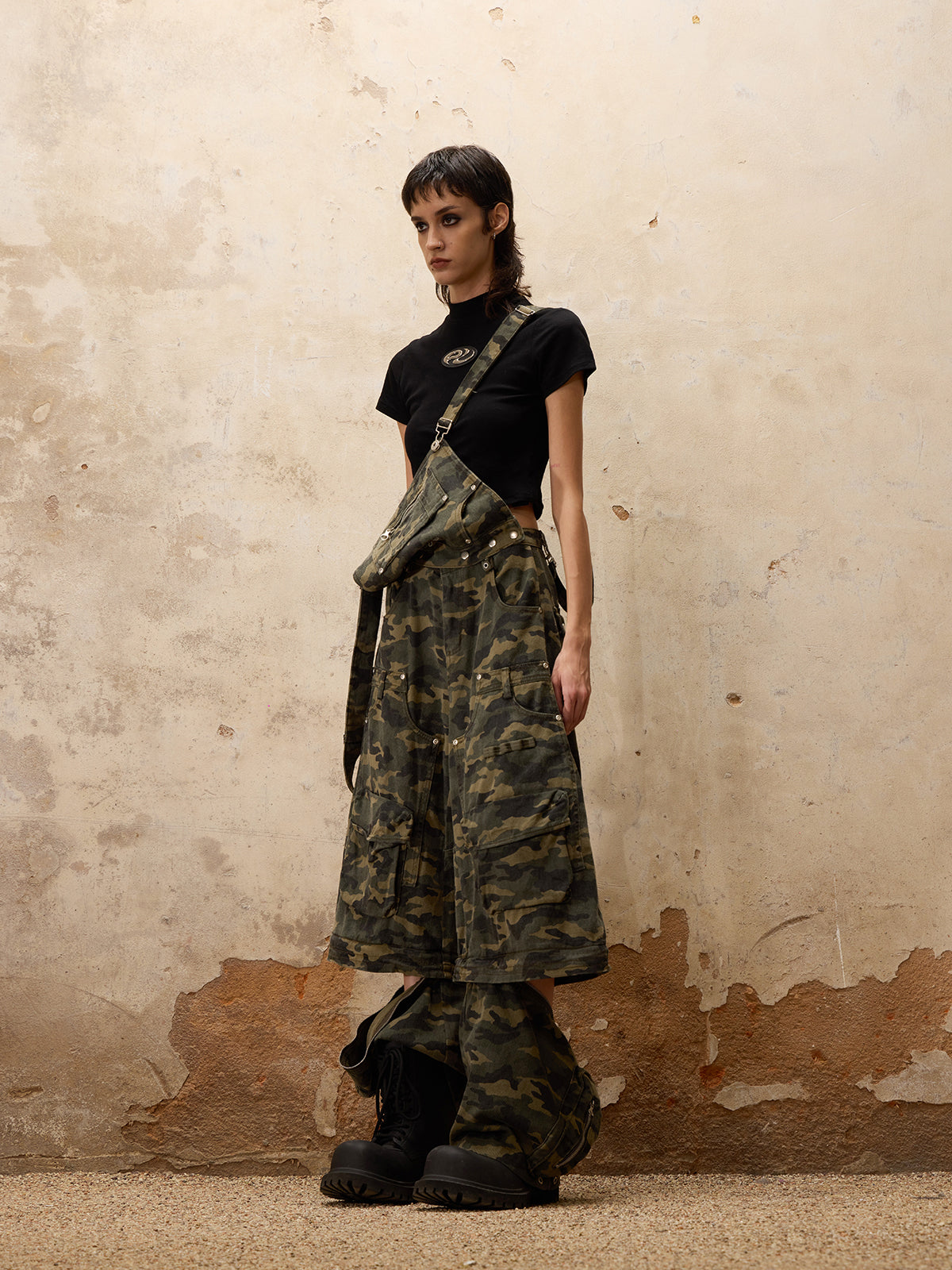 Personsoul Camouflage Overalls