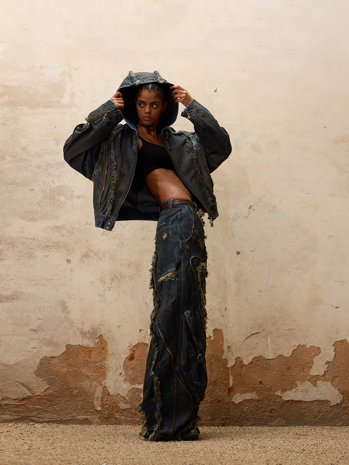 Personsoul Dirty Denim Jeans