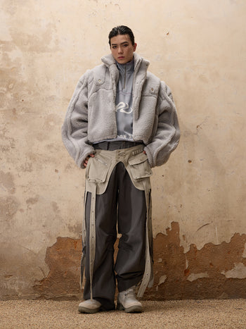 Personsoul short hem coat