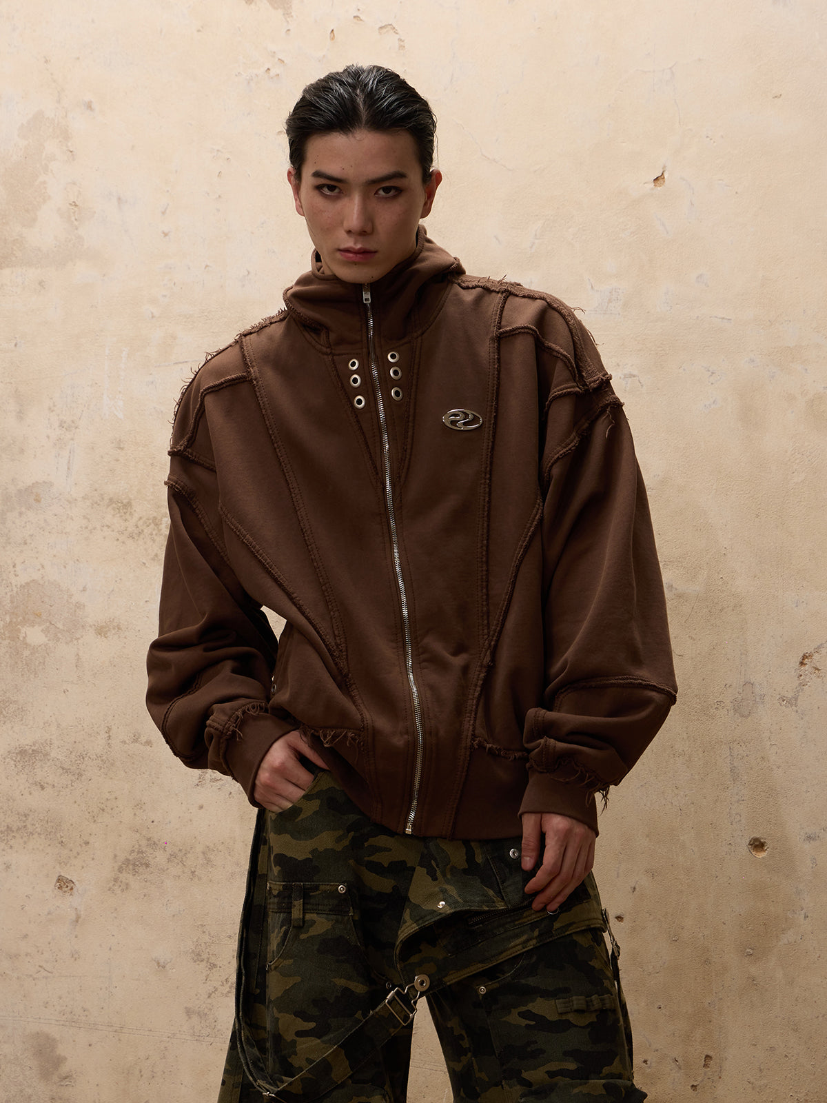 Personsoul Petal Hat Zip Hoodie