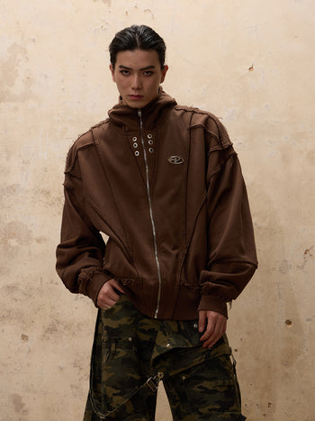 Personsoul Petal Hat Zip Hoodie