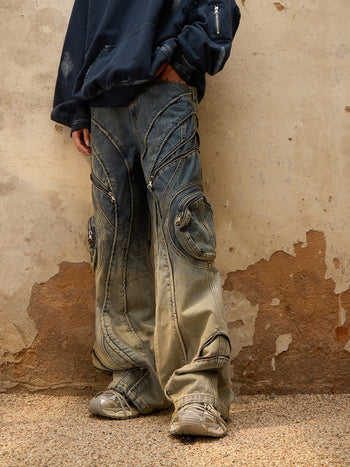 Personsoul Washing  Gradient Denim Jeans