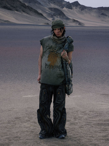 Personsoul Alien Baggy Ripped Denim Jeans
