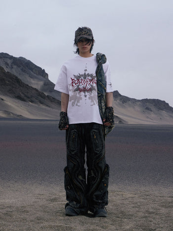 Personsoul Alien Baggy Ripped Denim Jeans