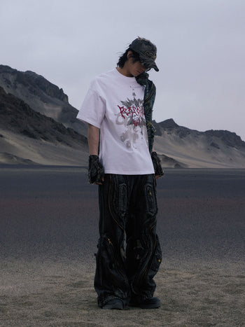 Personsoul Alien Baggy Ripped Denim Jeans