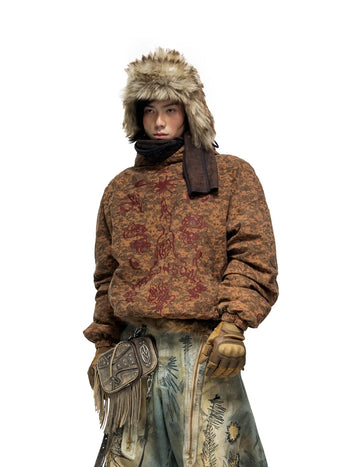 Personsoul Camouflage Totem Cotton Hoodie - personsoul Personsoul Camouflage Totem Cotton Hoodie - personsoul