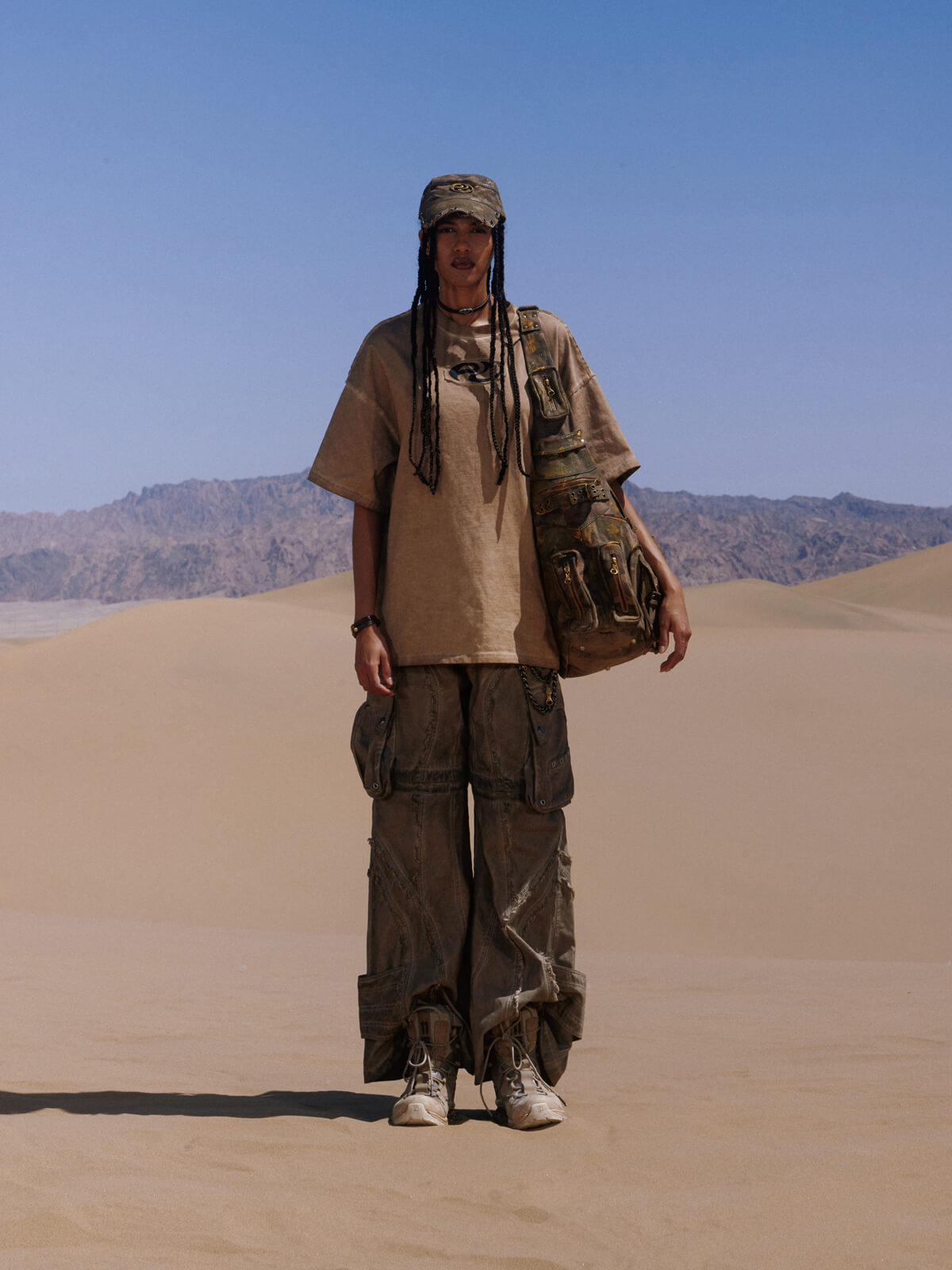 Personsoul Raw Edge Cargo Pants
