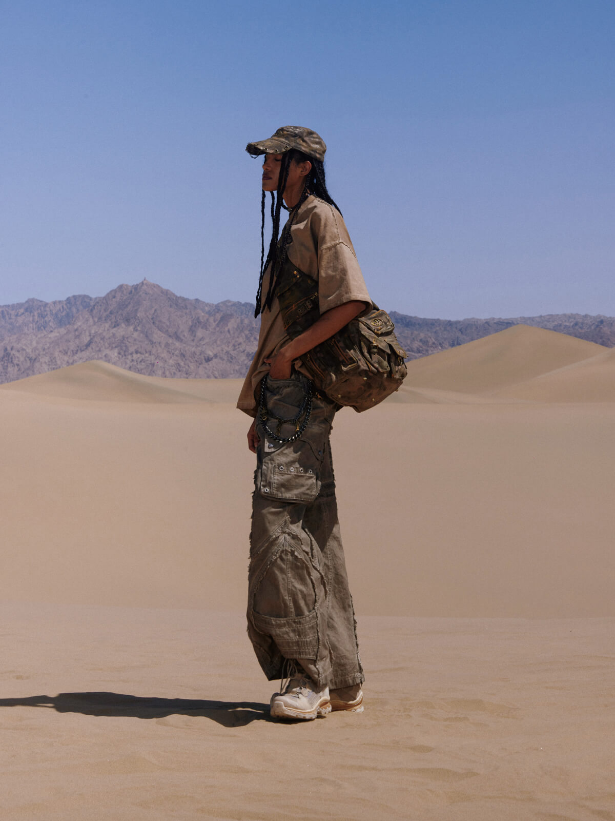 Personsoul Raw Edge Cargo Pants