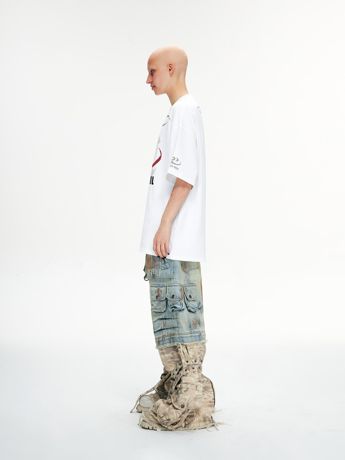 Personsoul Detachable Paneled Camo Baggy Jeans – personsoul