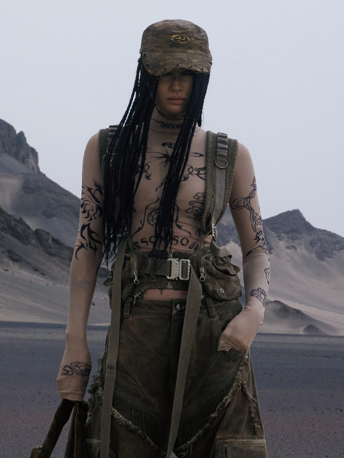 Personsoul Detachable Tactical Distressed Cargo Pants