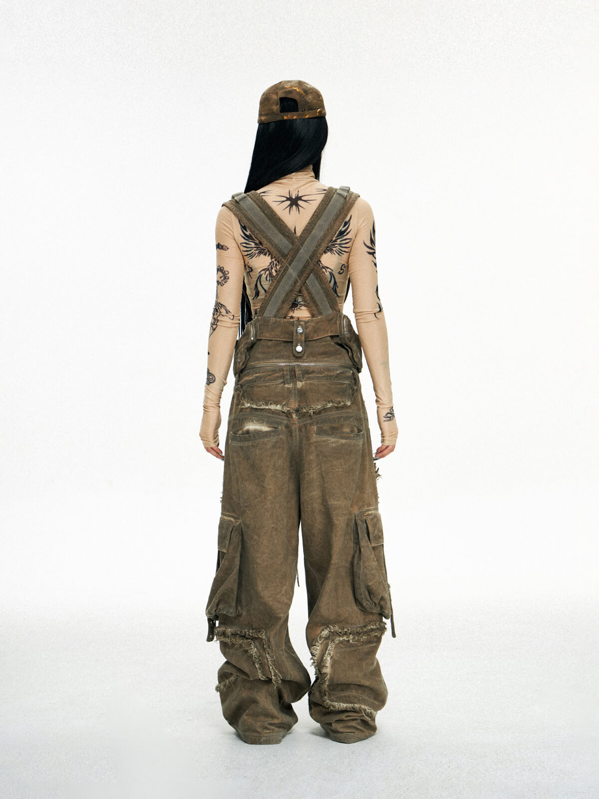 Personsoul Detachable Tactical Distressed Cargo Pants