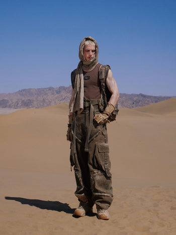 Personsoul Detachable Tactical Distressed Cargo Pants