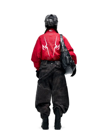 Personsoul Embroidered Cropped Down Jacket - personsoul Personsoul Embroidered Cropped Down Jacket - personsoul