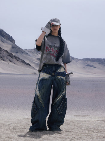 Personsoul Graphic Print Oversized T-Shirt