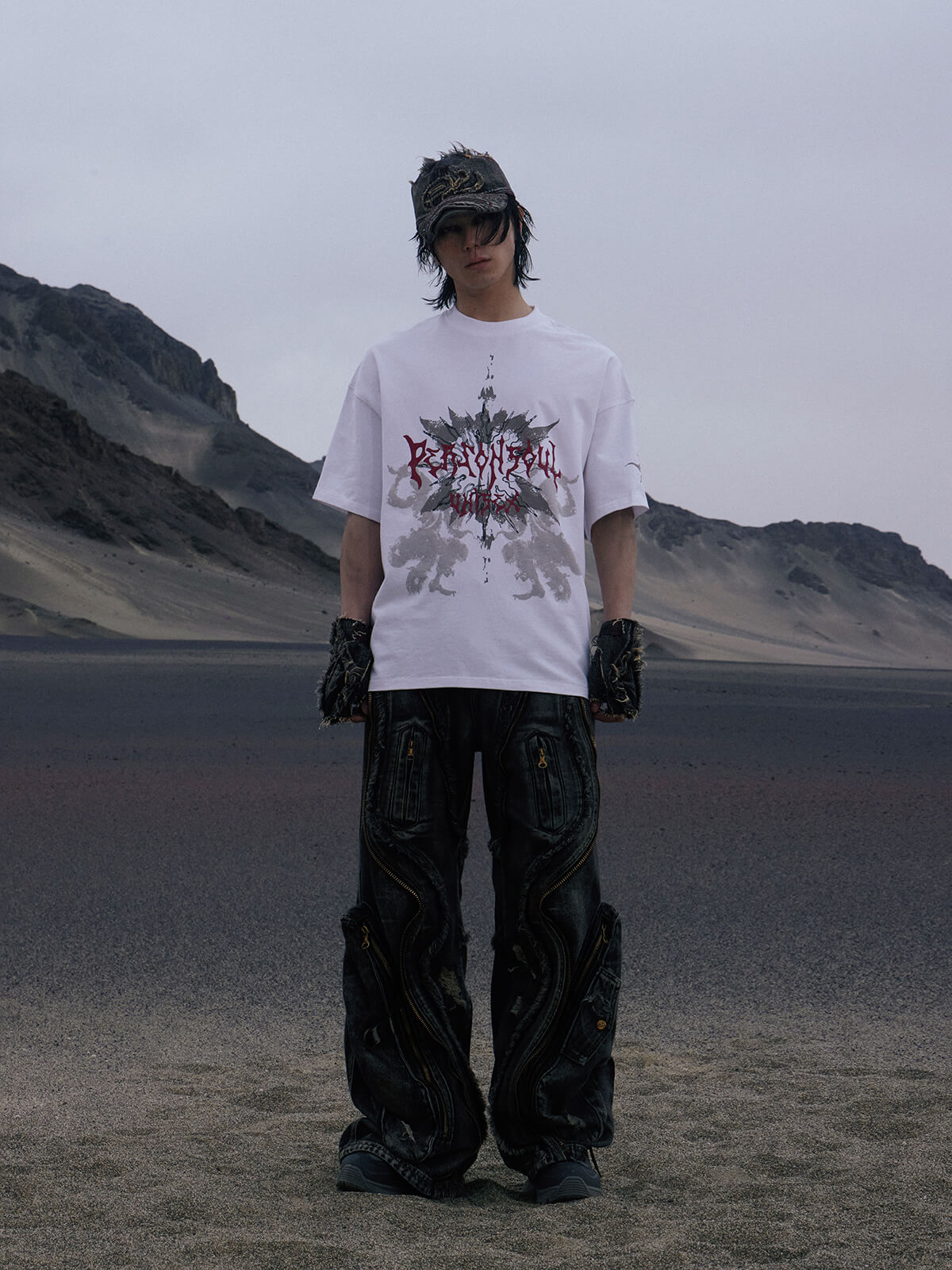 Personsoul Graphic Print Oversized T-Shirt
