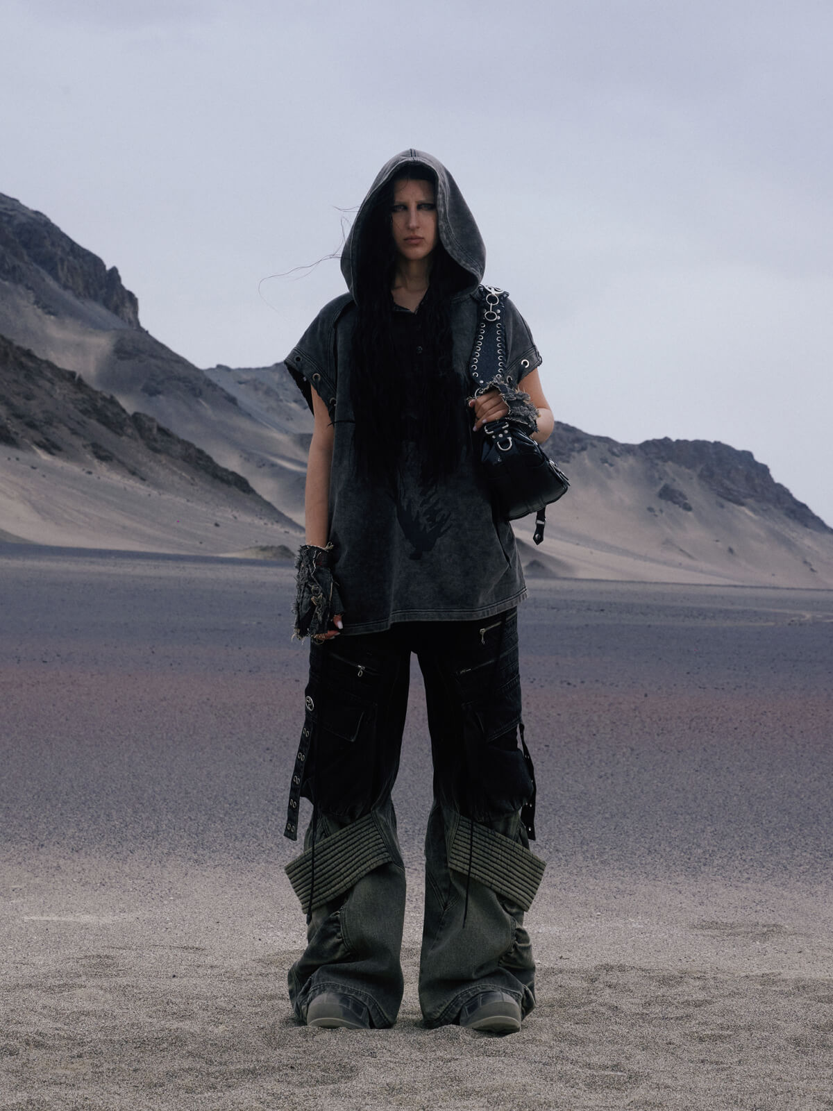 Personsoul Desert Distressed Flared Denim Jeans