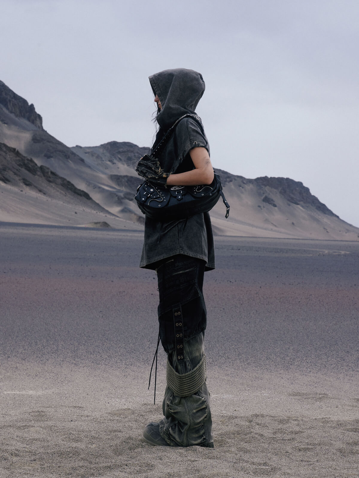 Personsoul Desert Distressed Flared Denim Jeans