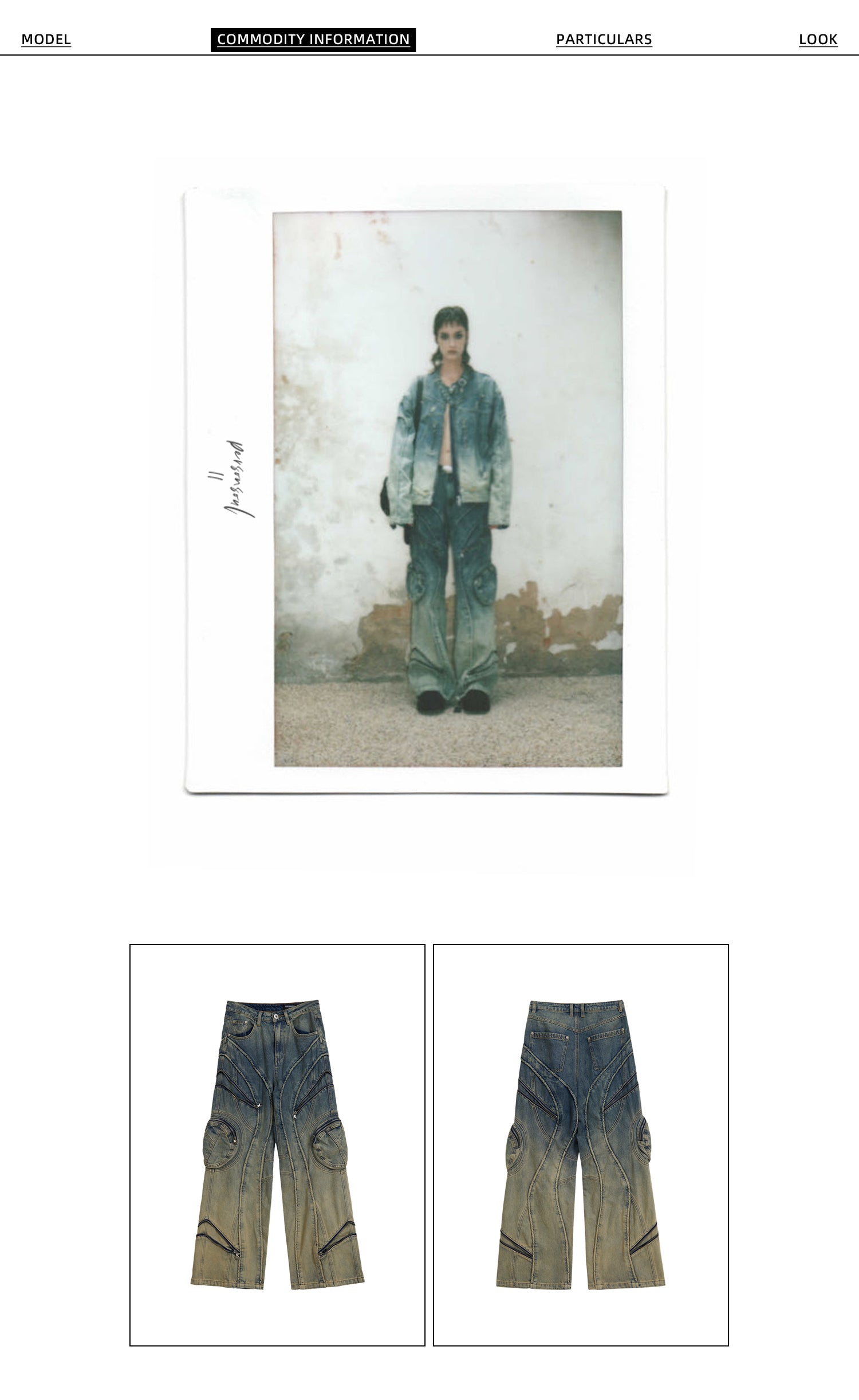 Personsoul Washing  Gradient Denim Jeans