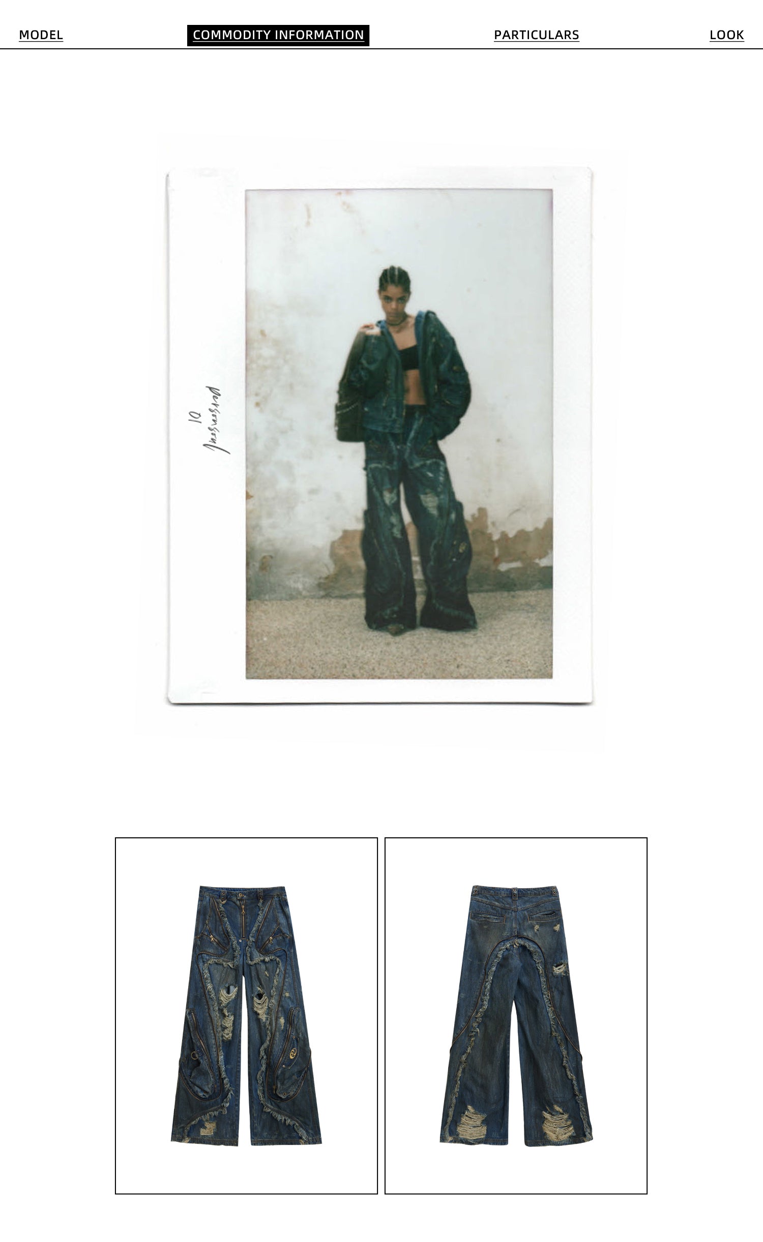 Personsoul Dirty Denim Jeans