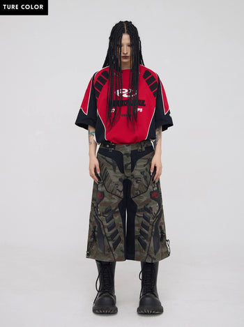 Personsoul Racing Camo Cargo Jorts
