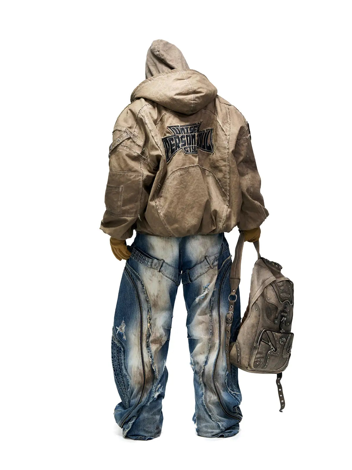 Personsoul Hand Brushed Stain Cotton Jacket - personsoul Personsoul Hand Brushed Stain Cotton Jacket - personsoul