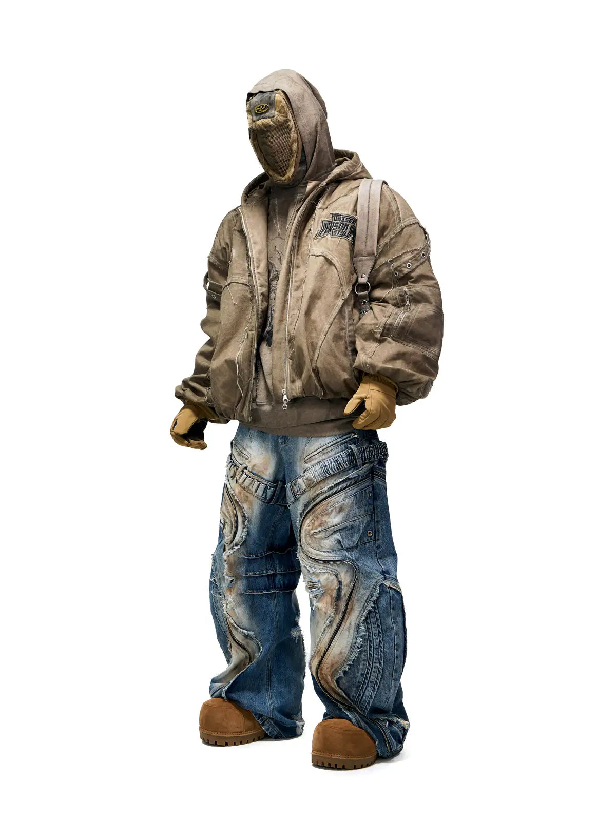 Personsoul Hand Brushed Stain Cotton Jacket - personsoul Personsoul Hand Brushed Stain Cotton Jacket - personsoul