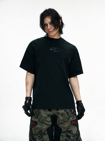 Personsoul Logo Embroidered Basic T-shirt