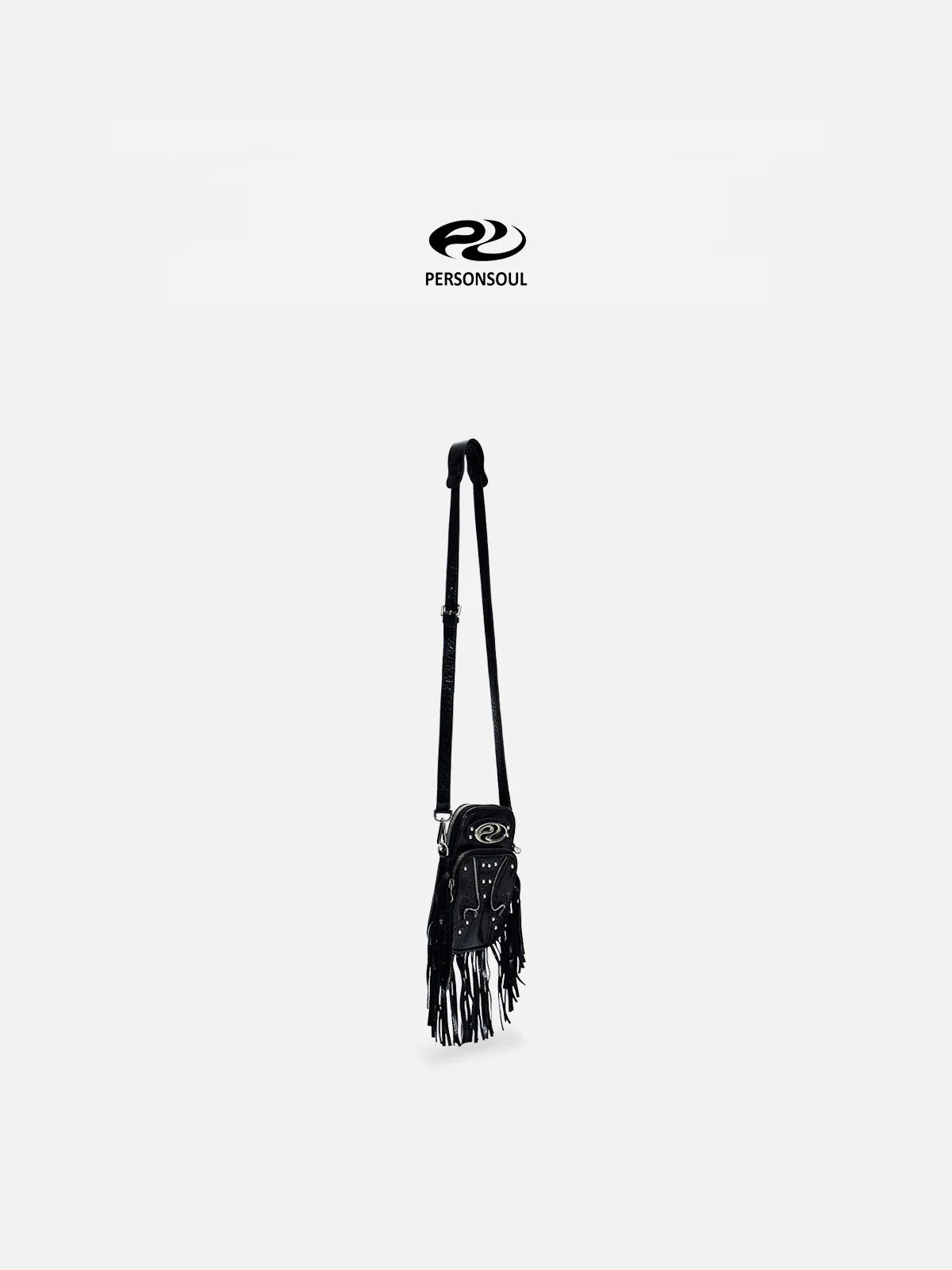 Personsoul Fringe Leather Cell Phone Bag - personsoul