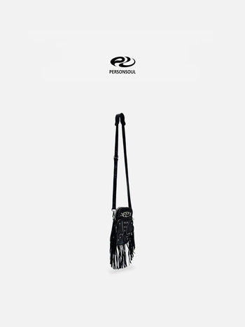 Personsoul Fringe Leather Cell Phone Bag