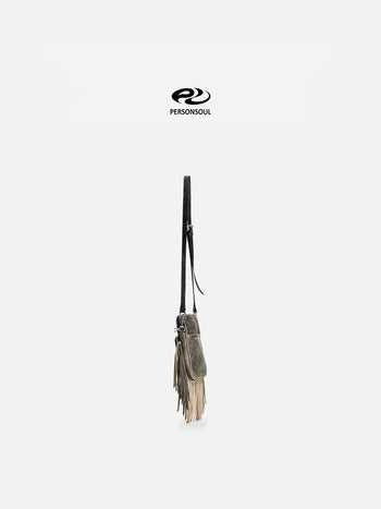 Personsoul Fringe Leather Cell Phone Bag