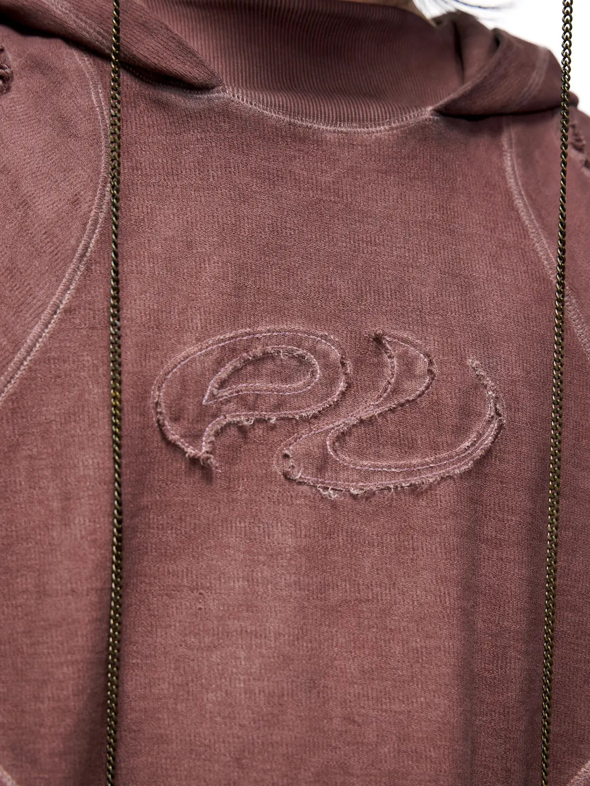 Personsoul Deconstructed Hoodies with Gradient Wash