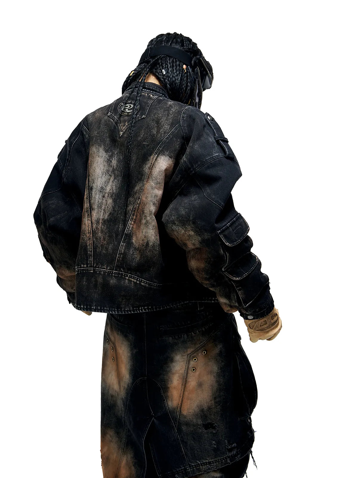 Personsoul Dirty Wash Denim Jacket 