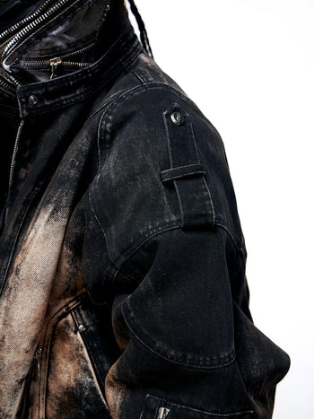 Personsoul Dirty Wash Denim Jacket 
