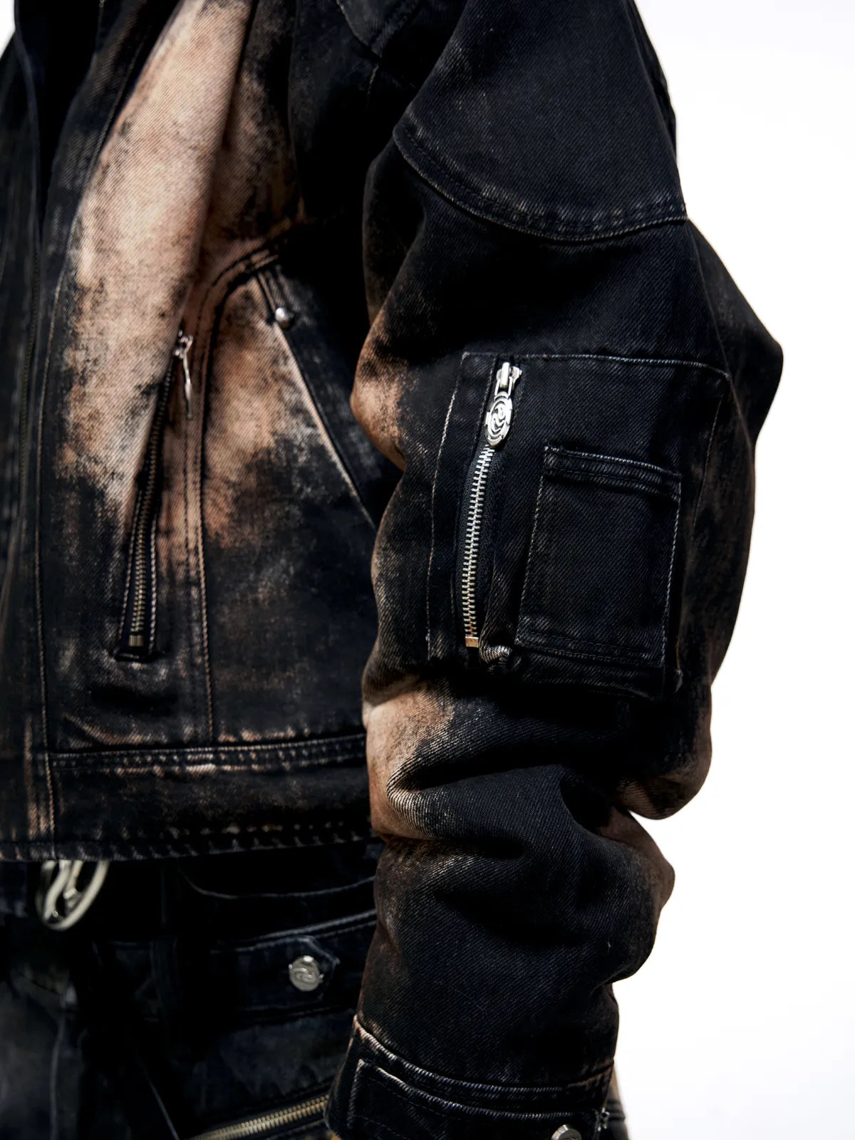 Personsoul Dirty Wash Denim Jacket 