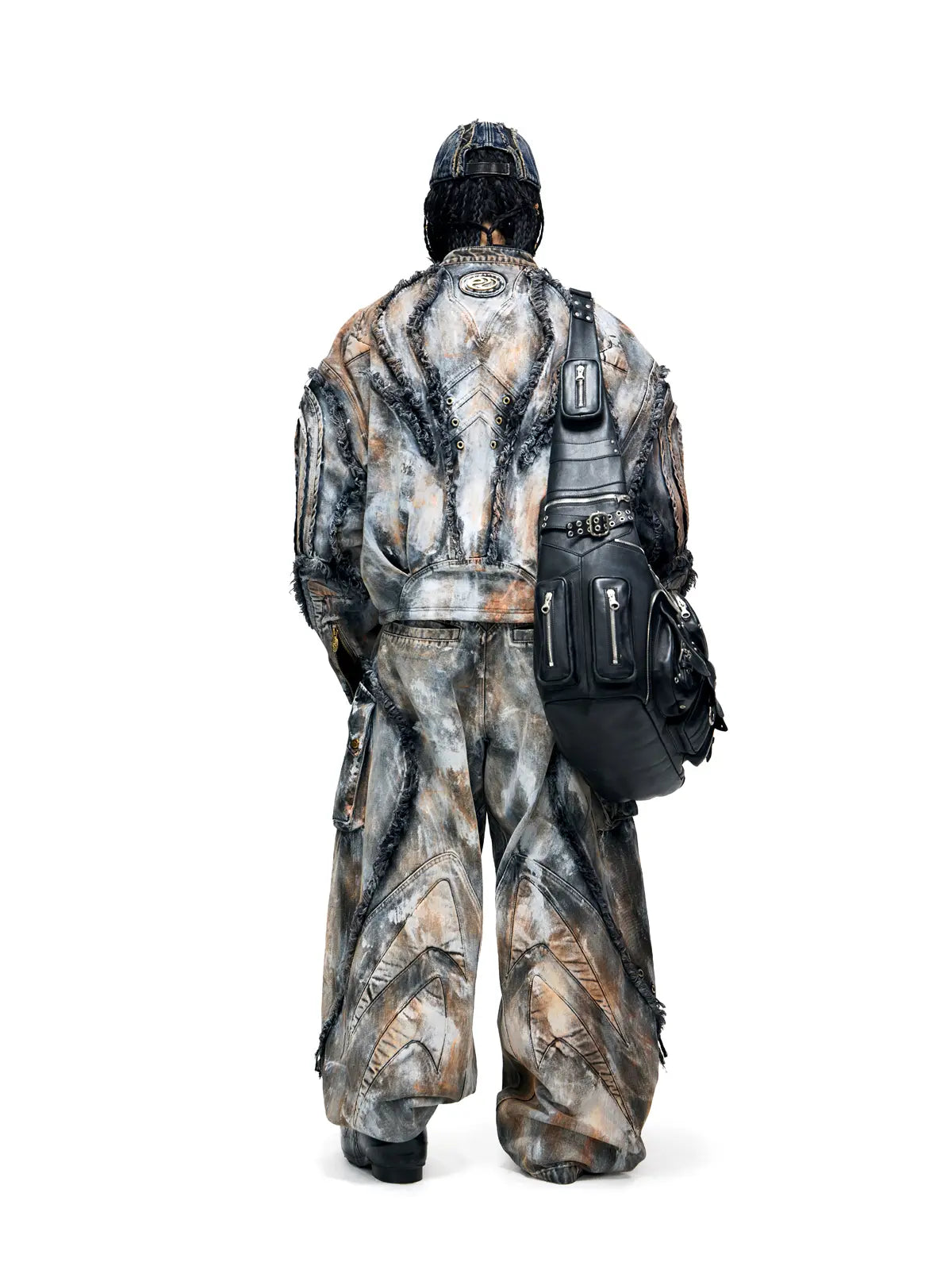 Graffiti Mud Wash Denim Jacket (only 60 pieces) - personsoul Graffiti Mud Wash Denim Jacket (only 60 pieces) - personsoul