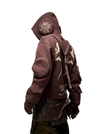 Personsoul Totem Hoodie Sweater with Face Mask
