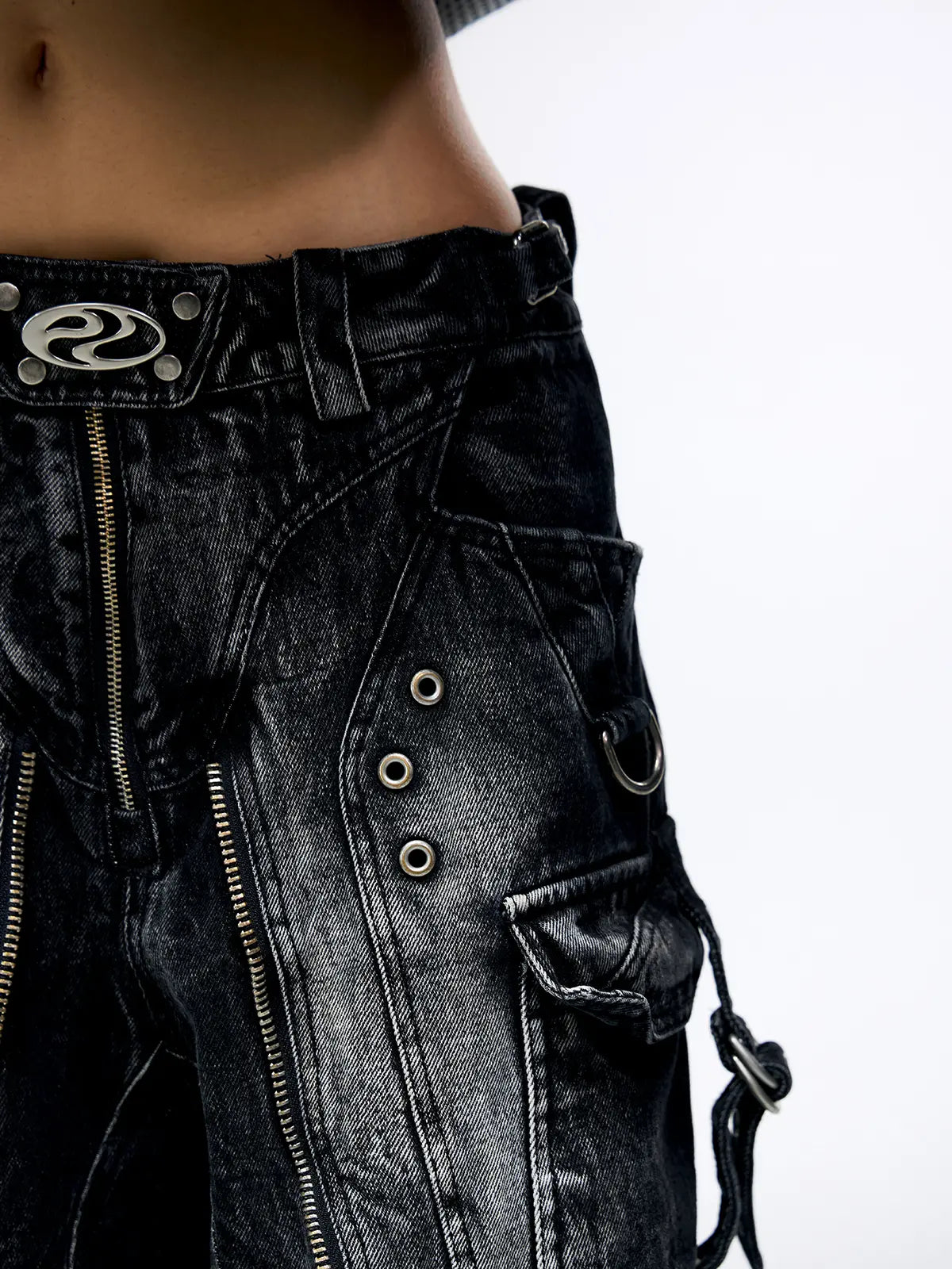 Personsoul A-Line Baggy Jeans Details