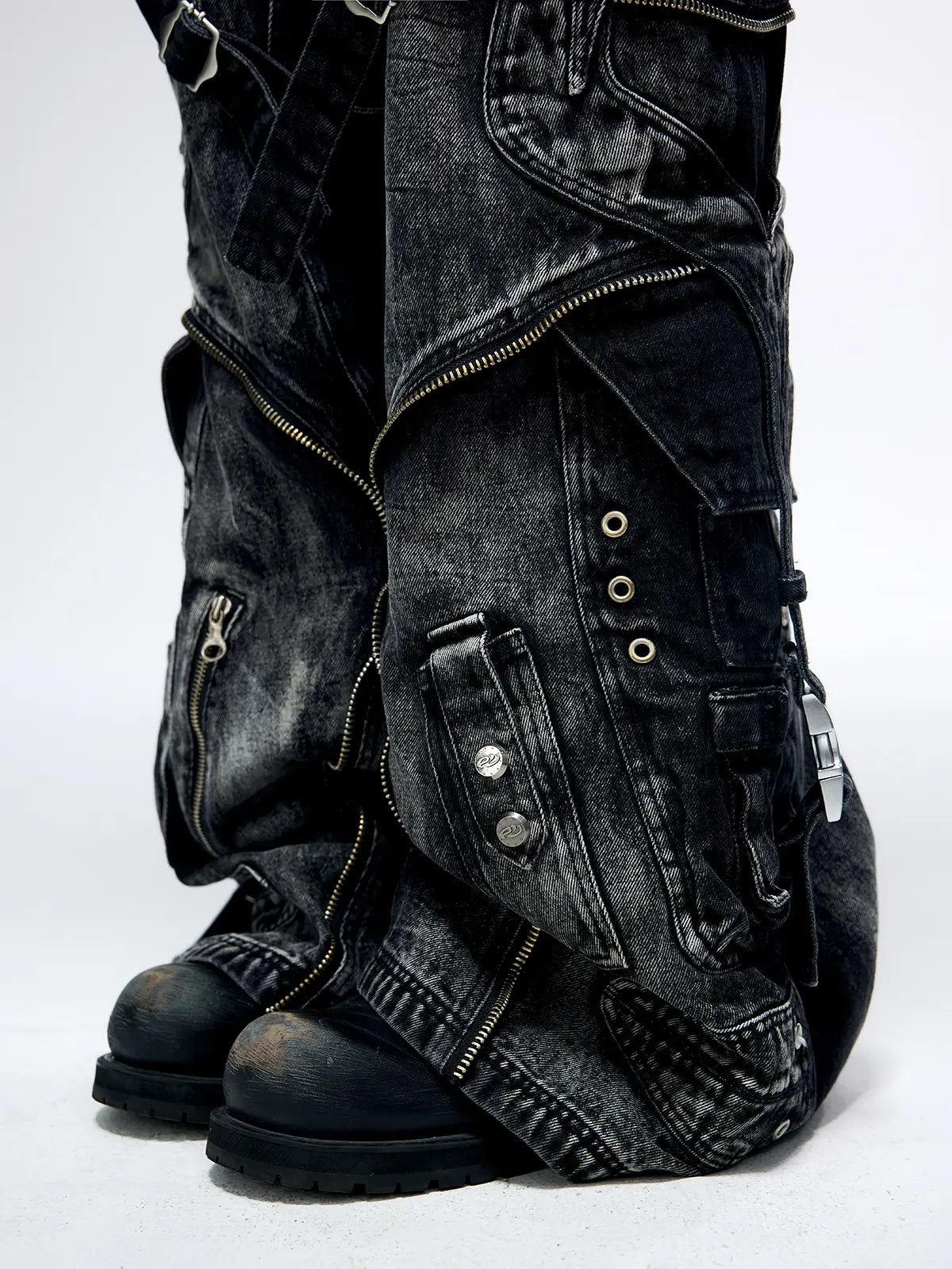 Personsoul A-Line Baggy Jeans Details