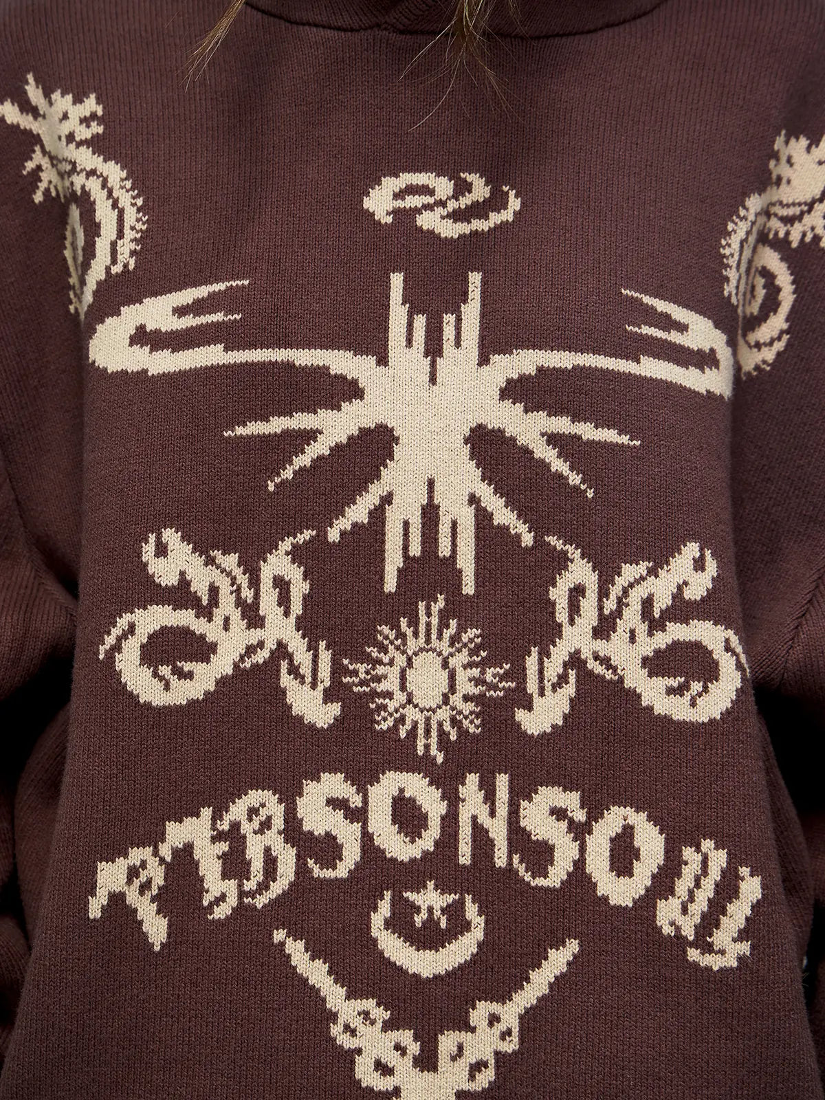 Personsoul Totem Hoodie Sweater with Face Mask