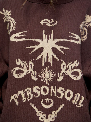 Personsoul Totem Hoodie Sweater with Face Mask
