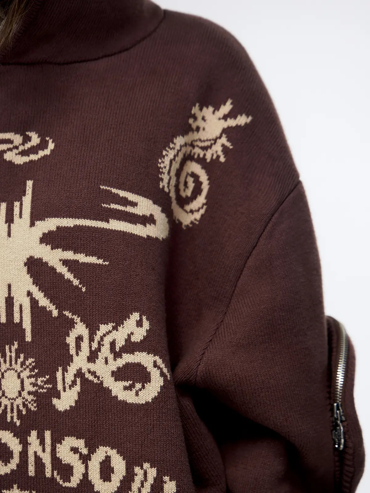 Personsoul Totem Hoodie Sweater with Face Mask