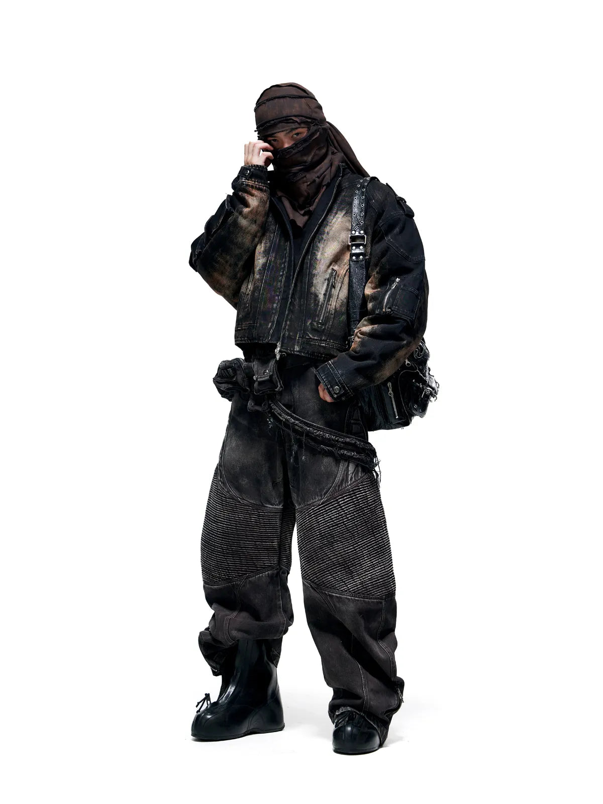Personsoul Dirty Wash Denim Jacket 