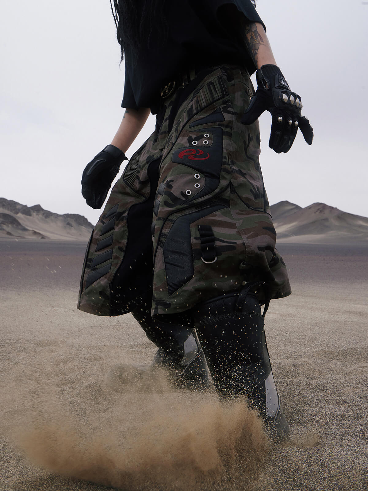 Personsoul Racing Camo Cargo Jorts