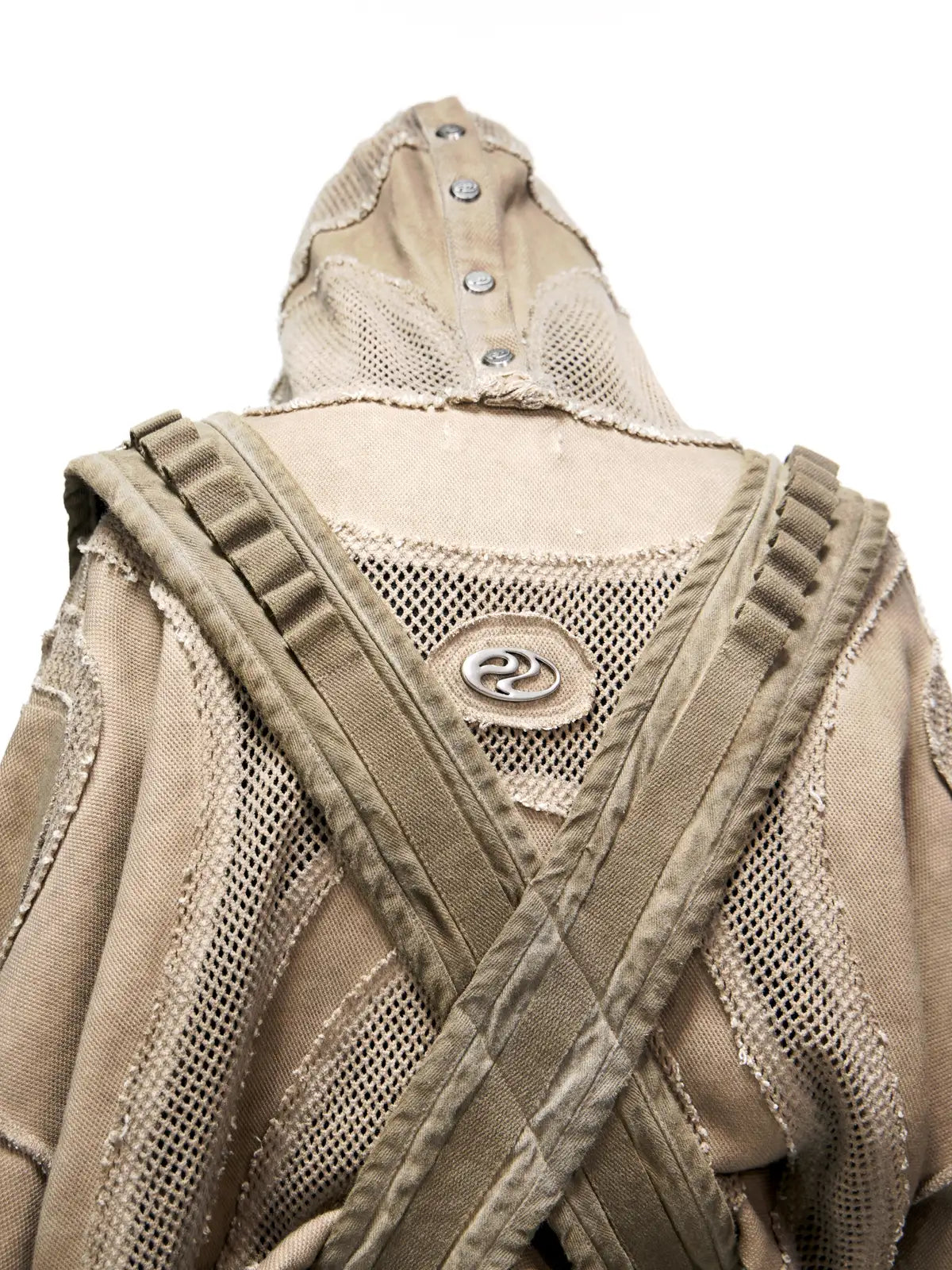 Personsoul Sand Dirty Dye Zip-Up Hoodie