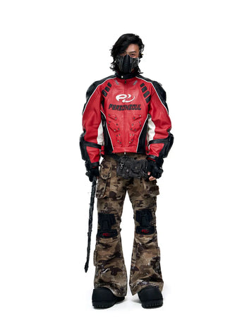 Personsoul Sheepskin Racing Jacket