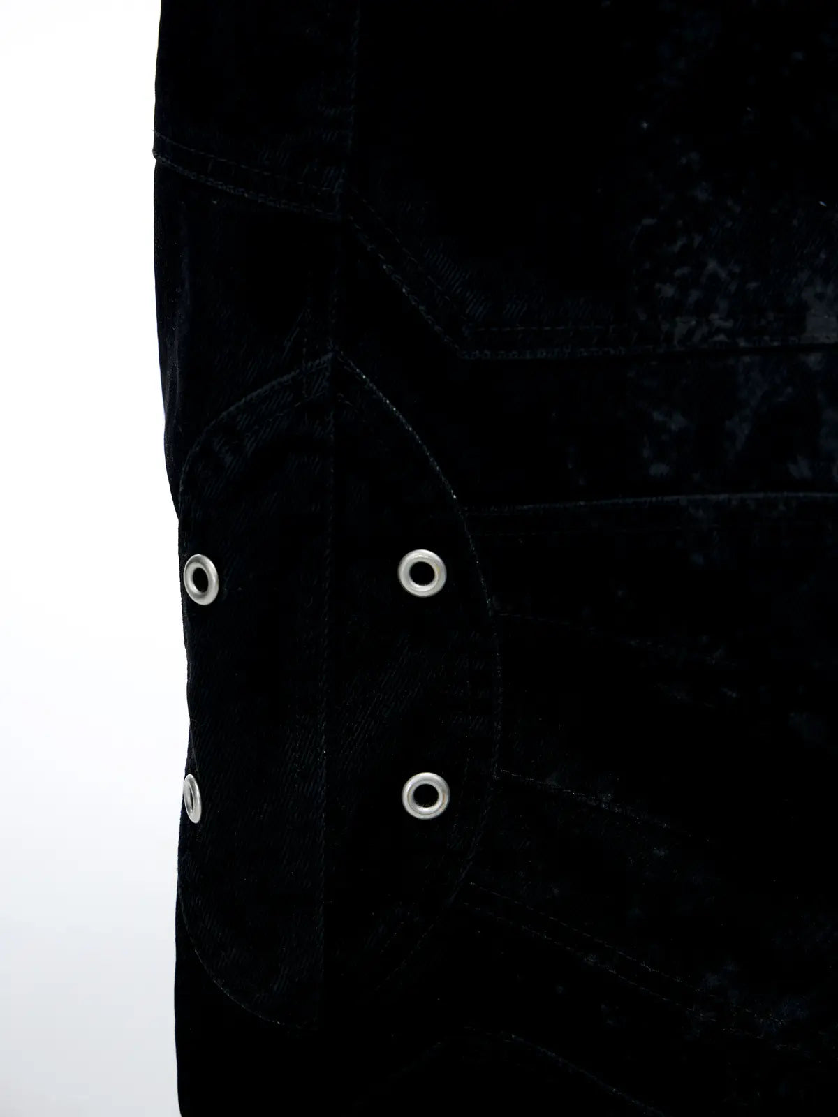 Personsoul Snake Texture Black Jeans