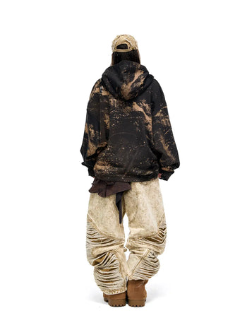 Personsoul Sun Totem Distressed Hoodie