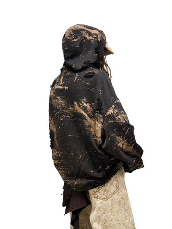 Personsoul Sun Totem Distressed Hoodie - personsoul Personsoul Sun Totem Distressed Hoodie - personsoul