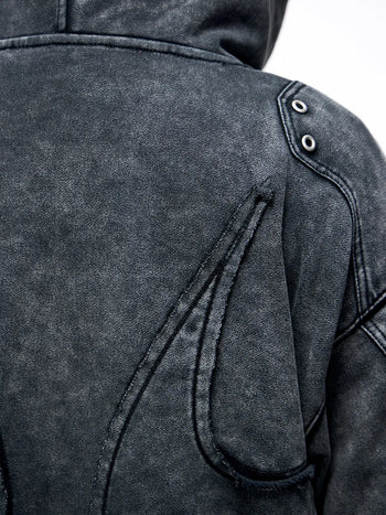 Personsoul Totem Embroidered Washed Hoodie